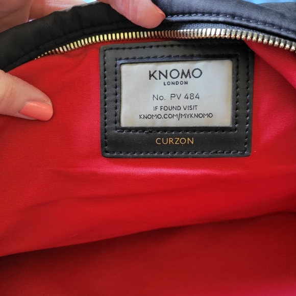 Knomo Black Tote Bag with Gold Accents - Picture 3 of 12